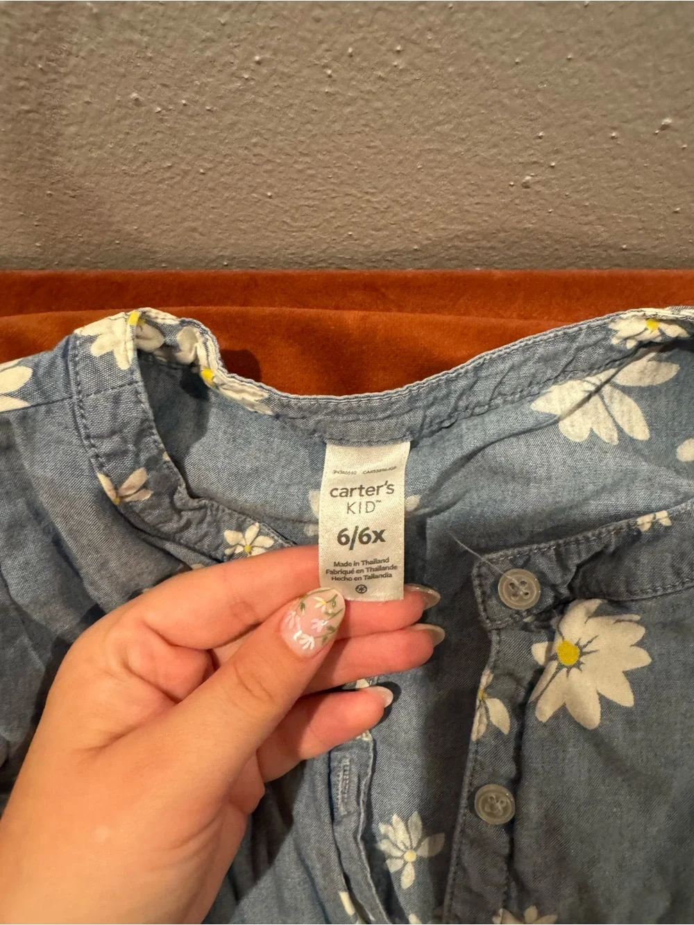 Carter's Blue Floral Daisy Button-Front Dress